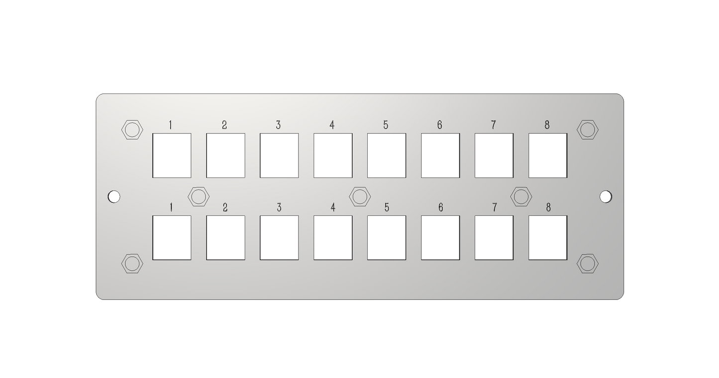 AnyPort | RTS20 | 16-Port Keystone Panel
