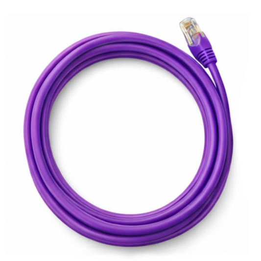 Cat6 RJ45 (8P8C) 23 AWG UTP Ethernet cable Purple 6"